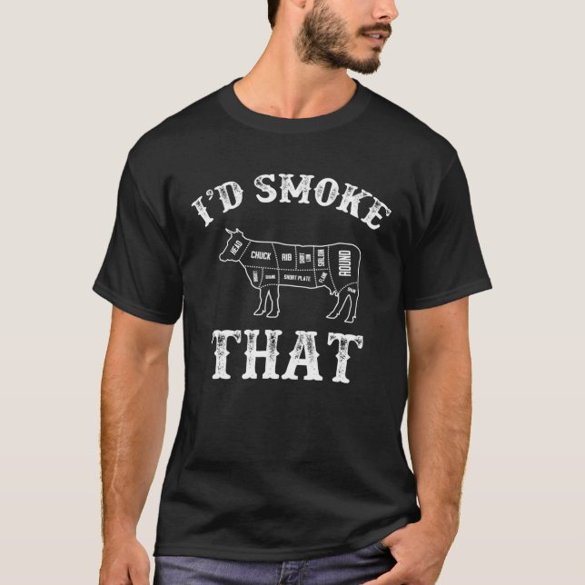 Camiseta Pitmaster Smoker Chef Carnicero Dad Grill Barbecue (Anverso)