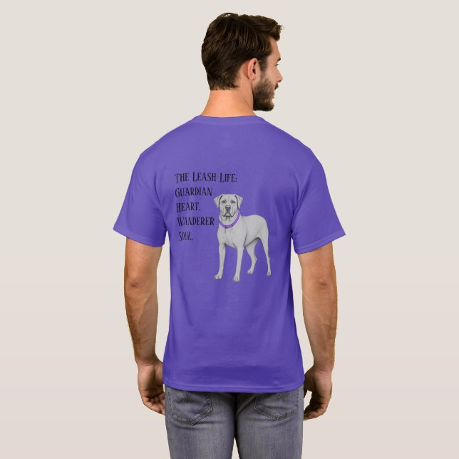 Camiseta PittHound Corazón Guardián. Alma Vagabunda. (Reverso completo)