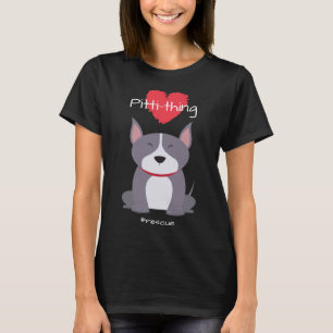 Camiseta Pitti Thing Love Pit Bull Mix Rescue Dog Lover Rel