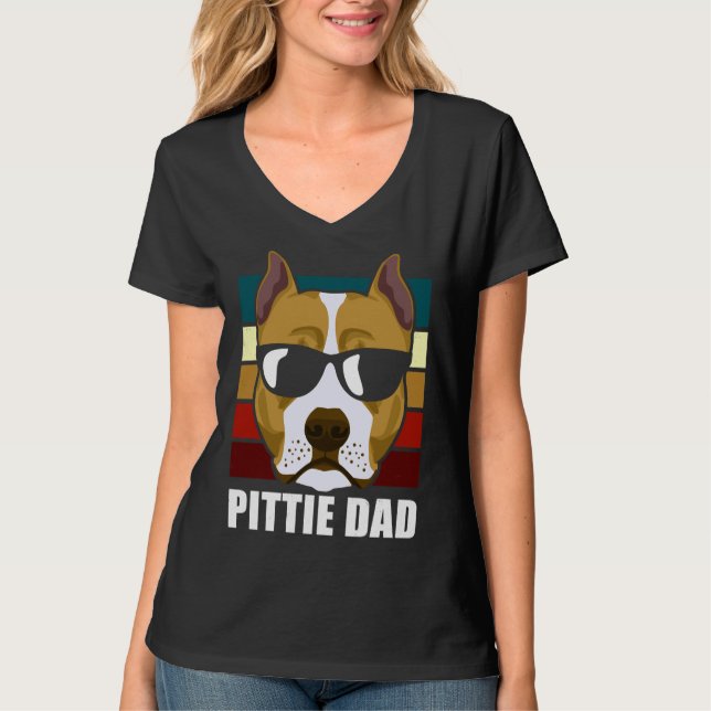 Camiseta Pittie Dad American Pit Bull Terrier Dueño (Anverso)