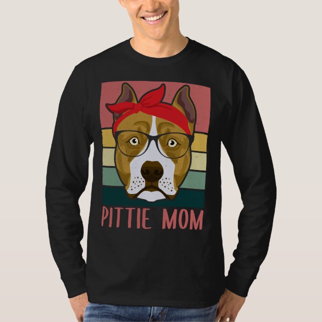 Camiseta Pittie Mom American Pit Bull Terrier Dueño (Anverso)