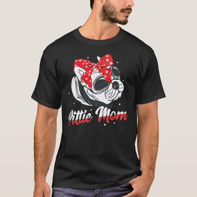 Camiseta Pittie Mom American Pitbull Gracioso Para Los Prop (Anverso)