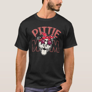 Camiseta Pittie Mom Cute Dote Con Glass Puppy Lover Mo
