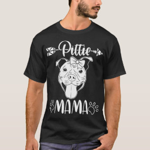 Camiseta Pittie Mom Design American Pitbull Dog Lover Mothe