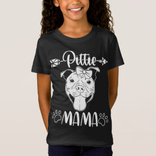 Camiseta Pittie Mom Design American Pitbull Dog Lover Mothe