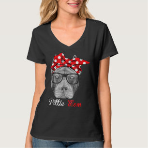 Camiseta Pittie Mom For Pitbull Dog Aovers