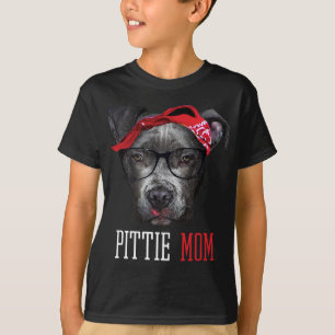 Camiseta Pittie Mom Pitbull Dog Aovers Día de la Madre Gift