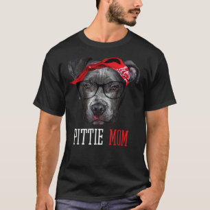 Camiseta Pittie-Mom-Pitbull-Dog-Lovers-Mothers Day- Mujeres