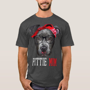 Camiseta Pittie Mom Pitbull Perro Amantes del Día de la Mad