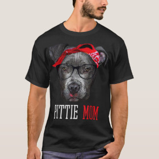 Camiseta Pittie Mom Pitbull Perro Amantes del Día de la Mad