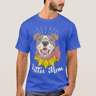Camiseta Pittie Mom Sunflower Pitbull Lover Regalos Perro M