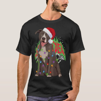 Camiseta Pittie Navidades Pitbull alumbran al amante del pe