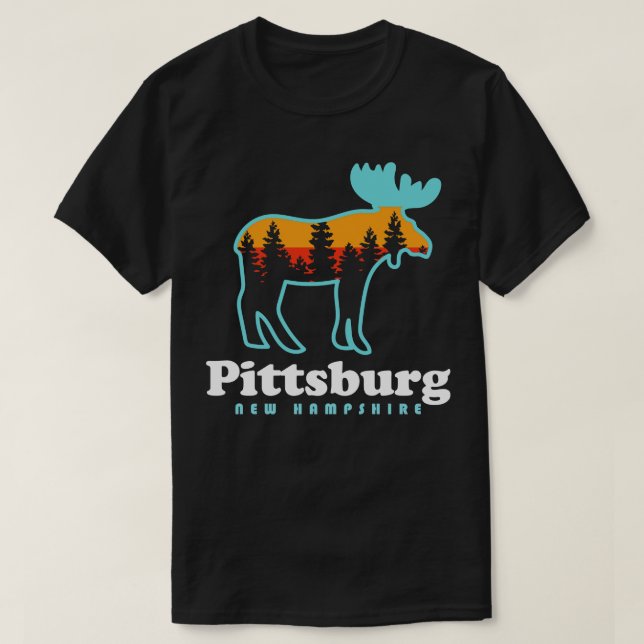 Camiseta Pittsburg NH Moose Pittsburg Nuevo Hampshire (Diseño del anverso)
