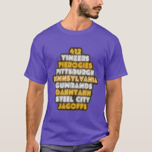 Camiseta Pittsburgh 412 Jagoffs Yinzers Ciudad del Acero Di