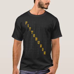 Camiseta Pittsburgh 412 letras diagonales ocultas Yinzer Pr