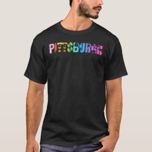 Camiseta Pittsburgh Autismo Pastel Arcoíris Autista Hombres