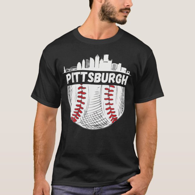 Camiseta Pittsburgh Baseball Skyline Pittsburgh (Anverso)