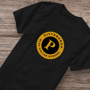 Camiseta Pittsburgh Blue Collar Black Gold Yinzer