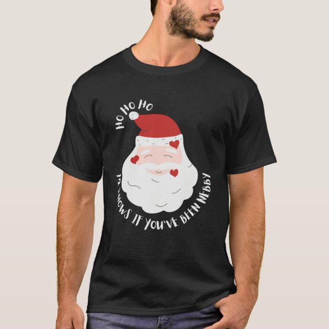 Camiseta Pittsburgh Christmas He Knows If You ve Been Jagof (Anverso)