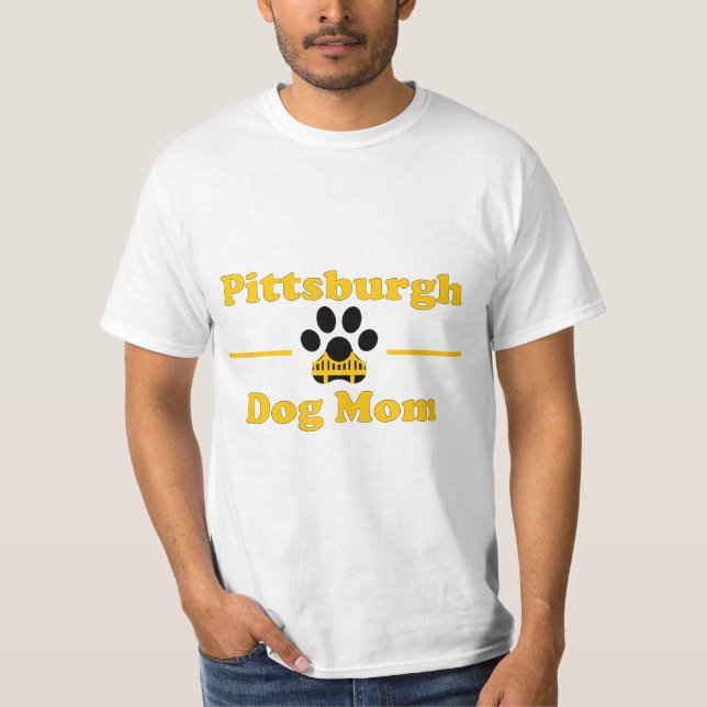 Camiseta Pittsburgh Dog Mom  (Anverso)
