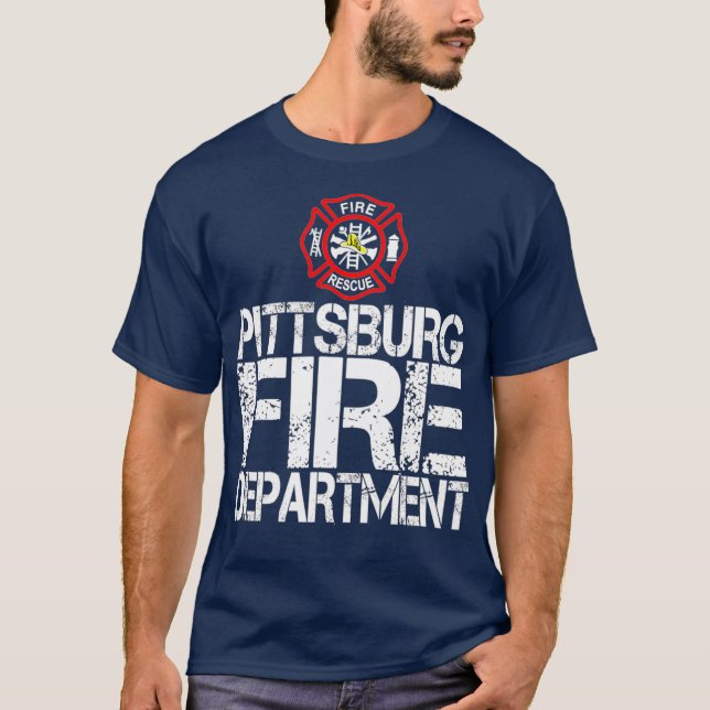 Camiseta Pittsburgh Fire Dept con la familia Florian Cross (Anverso)