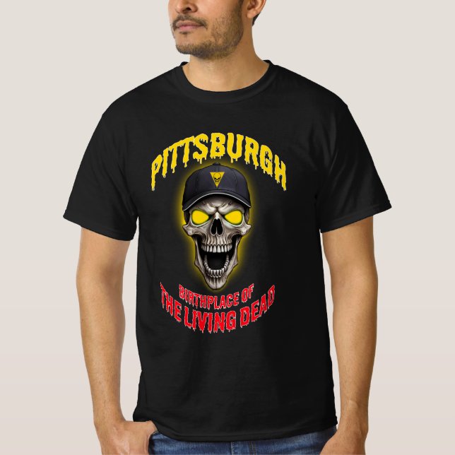 Camiseta Pittsburgh Nacimiento de los Muertos Vivos (Anverso)