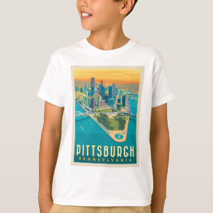 Camiseta Pittsburgh, PA Vista de ojos de pájaro
