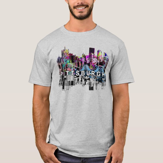 Camiseta Pittsburgh, Pennsylvania en graffiti (Anverso)
