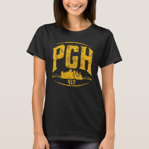 Camiseta Pittsburgh Pennsylvania Steel City Skyline Pgh 412