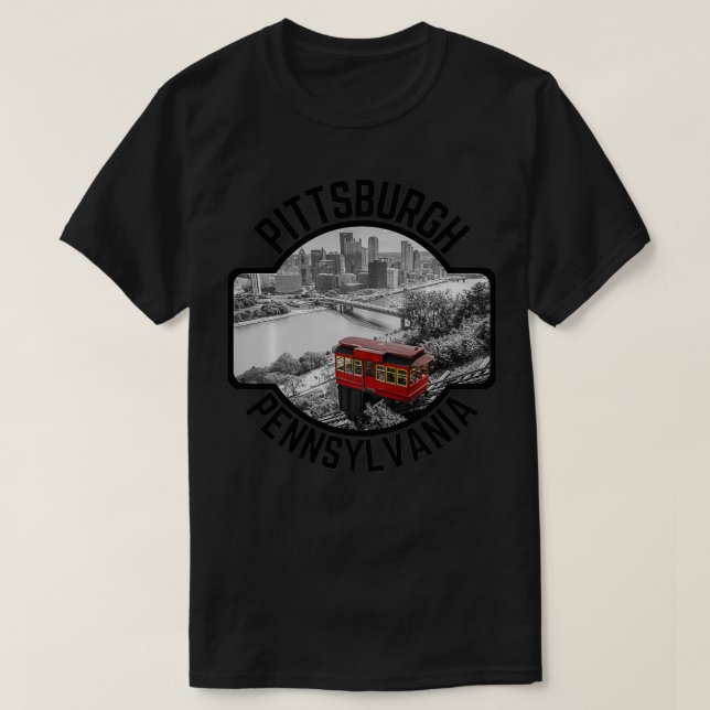 Camiseta Pittsburgh Pennsylvania Steel City Skyline Photogr (Diseño del anverso)