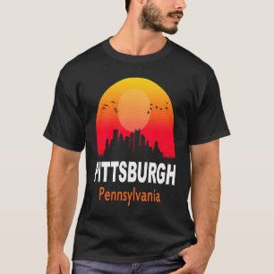Camiseta Pittsburgh Pennsylvania Vintage Sunset Retro City