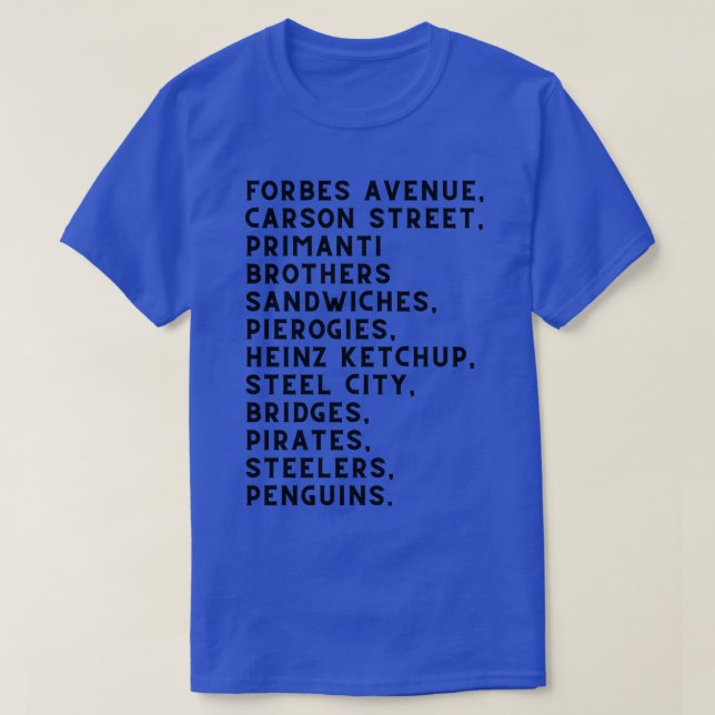 Camiseta Pittsburgh Proud (Diseño del anverso)