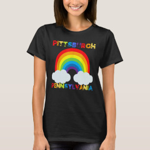Camiseta Pittsburgh Rainbow Gay LGBTQIA+ Hombres Orgullo Bo