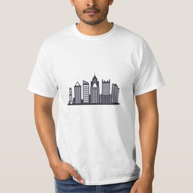 Camiseta Pittsburgh Skyline (Anverso)
