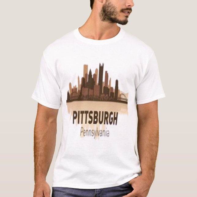 Camiseta Pittsburgh Skyline (Anverso)