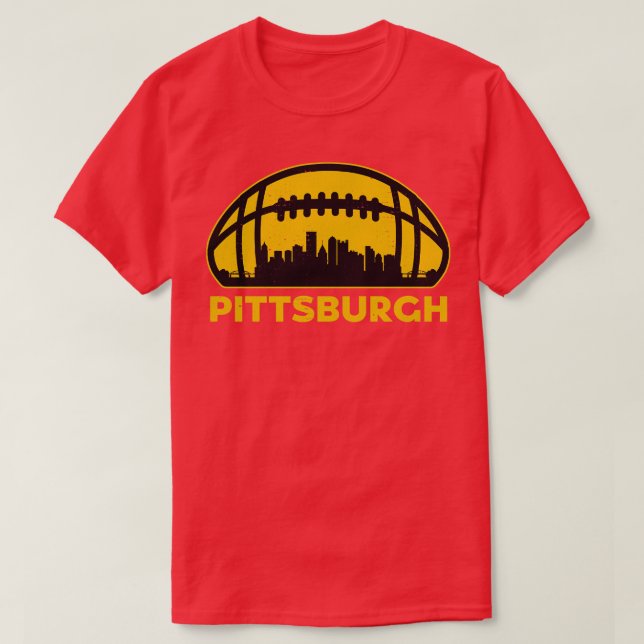 Camiseta Pittsburgh Skyline (Diseño del anverso)