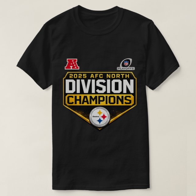 Camiseta Pittsburgh Steelers 2025 AFC North Champions (Diseño del anverso)