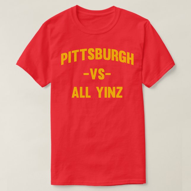 Camiseta Pittsburgh Vs All Yinz (Diseño del anverso)