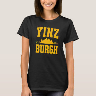 Camiseta Pittsburgh Yinz Yinzer Steel City Skyline 412 Hom
