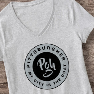 Camiseta Pittsburgher Gray Pgh Yinz Retro Yinzer