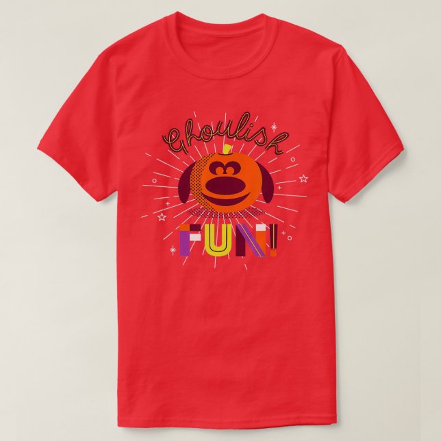Camiseta PIXAR Up Dug Halloween Ghoulish Diversión (Diseño del anverso)