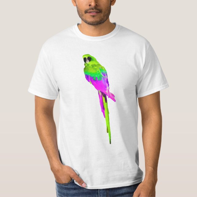 Camiseta PixDezines acuarela macaw/rosa caliente (Anverso)