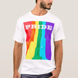 Camiseta PixDezines Bandera del Orgullo Iris de color de ag