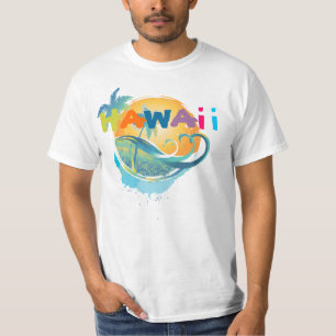 Camiseta PixDezines Costa Norte, olas + palmeras