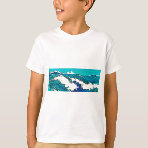 Camiseta PixDezines konen las olas oceánicas del uehara, 上原