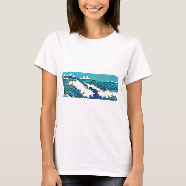 Camiseta PixDezines konen uehara olas oceánicas, 上 原 (Anverso)