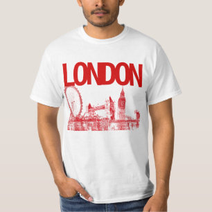 Camiseta PixDezines londres/citiscape/esbozado