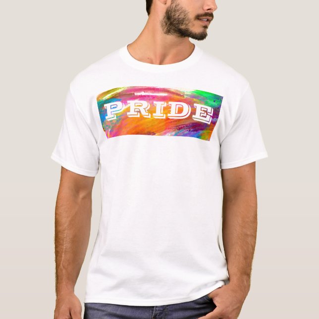 Camiseta PixDezines Orgullo arcoiris LGBT (Anverso)