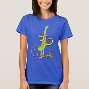 Camiseta PixDezines Pose de Parada de Manos/Namaste/Om