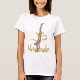 Camiseta PixDezines postura de parada de manos/Namaste/Om